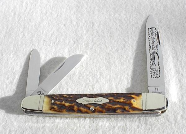 VINTAGE 1984 ROBERT KLASS KISSING CRANE SOLINGEN GERMANY BEAUTIFUL INDIA STAG GATOR CULTERY CLUB 