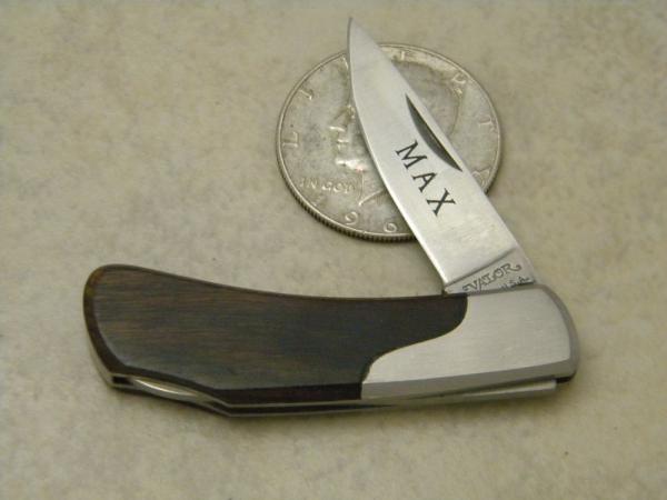 Valor Miami USA 432 "Max" Sakurai Japan Wood Small Lockback Knife 