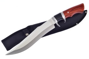 Bowie Knife Pakkawood Cocobola Nylon Sheath SHARPS CUTLERY ***VETERAN OWNED***