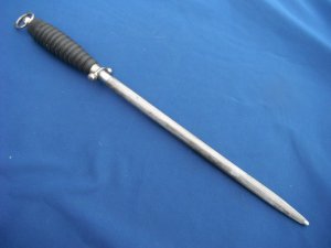 Large Vintage Zwilling J.A. Henckels Professional S Sharpening Steel, 12-inch Stainless Honing Steel