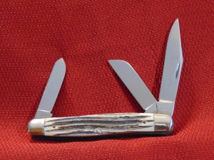 MINT OLD QUEEN STEEL #9 STOCKMAN POCKET KNIFE WINTER BOTTOM BONE c1961/1970