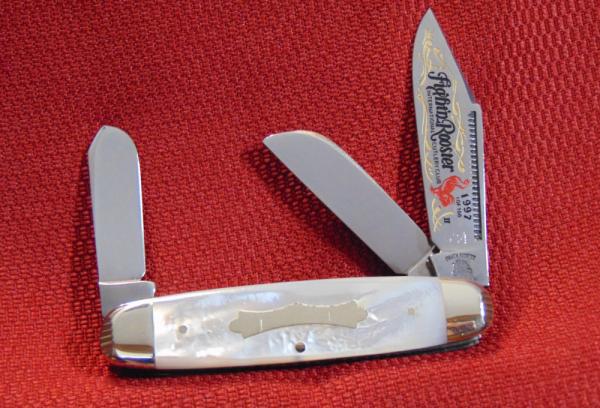 Fight'n Rooster Germany PEARL 1997 International Cutlery Club CATTLE KNIFE 084 of 100 Fight'n Rooster Germany PEARL 1997 International Cutlery Club CATTLE KNIFE 084 of 100