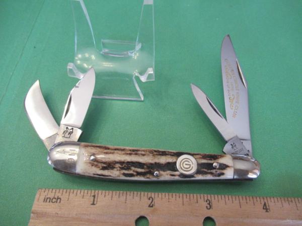 Kissing Crane 1979 Stag 4 Blade Stockman 