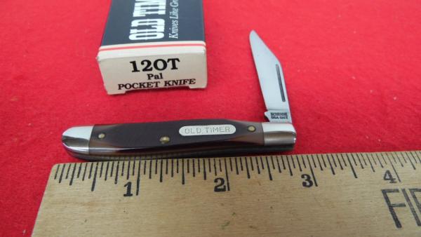 SCHRADE OLD TIMER USA 12OT SAWED DELRIN PAL POCKET KNIFE IN BOX UNUSED FROM YEARS OF STORAGE SCHRADE OLD TIMER USA 12OT SAWED DELRIN PAL POCKET KNIFE IN BOX UNUSED FROM YEARS OF STORAGE