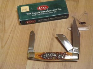 Case Large Stockman Midnight Bone 6375