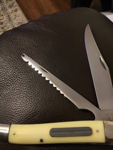 CASE XX 1940/64 32095 YELLOW HANDLE FISHERMANS KNIFE WITH TWO BLADES CASE XX 1940/64 32095 YELLOW HANDLE FISHERMANS KNIFE WITH TWO BLADES