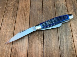 Henckels by Boker 3 Blade Stockman Blue Jigged Bone
