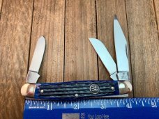 Henckels by Boker 3 Blade Stockman Blue Jigged Bone Henckels by Boker 3 Blade Stockman Blue Jigged Bone