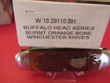 Winchester Buffalo Head Series Burnt Orange Bone Pattern # 18 29110BH