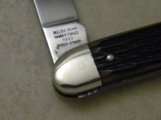 Bulldog Brand Germany Bone "Long Horn" Etch Large Toothpick Knife c.1993