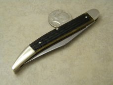 Bulldog Brand Germany Bone "Long Horn" Etch Large Toothpick Knife c.1993