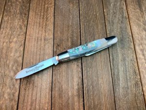 Schatt and Morgan Abalone Senator Pen Knife with Outstanding Abalone