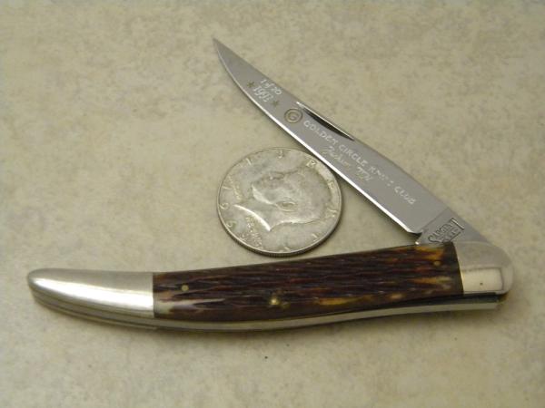 Sargent USA (Queen City) 1 of 20 Golden Circle Knife Club 1993 Bone Toothpick Knife Sargent USA (Queen City) 1 of 20 Golden Circle Knife Club 1993 Bone Toothpick Knife