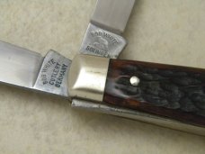Bob White Cutlery (Fight'n Rooster?) Germany Bone Stockman Knife 