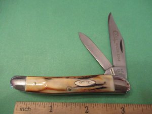 Case XX 1976 Stag Handle Grey Etch  Pattern # 52087