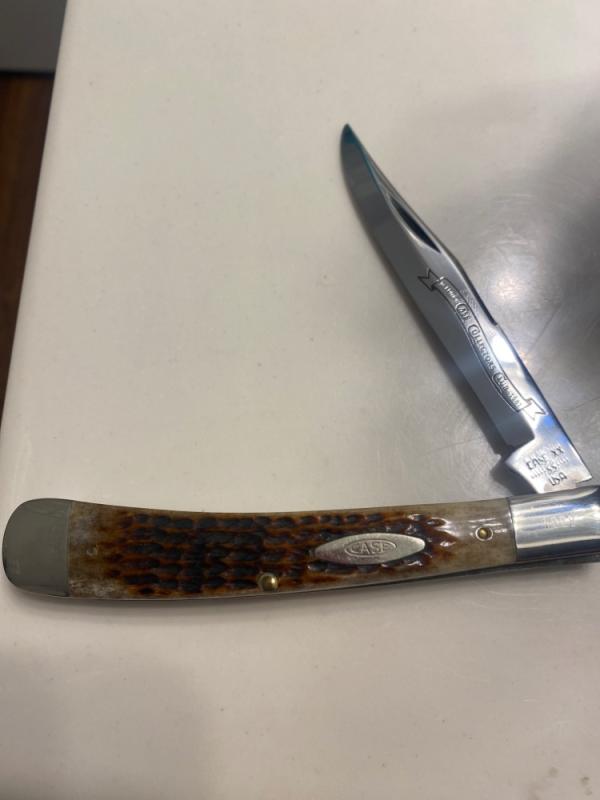 1981 Case XX •••••SS•••• USA 6151 Pretty Bone Handle Bananna Trapper Case Collectors Club LE 1981 Case XX •••••SS•••• USA 6151 Pretty Bone Handle Bananna Trapper Case Collectors Club LE