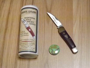 Great Eastern Tidioute #19 Little Rattler Red Coral Canvas Micarta