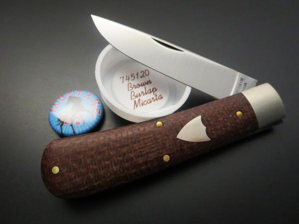 Great Eastern Cutlery #74 Mustang Brown Burlap Micarta GEC Tidioute 745120 Great Eastern Cutlery #74 Mustang Brown Burlap Micarta GEC Tidioute 745120