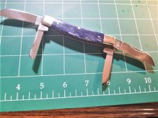 Bulldog Brand Congress Knife Blue Giraffe Bone PROTOTYPE Bar Shield Awesome