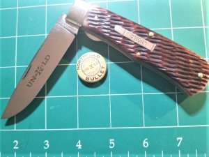 Northfield UN-X-LD #23 Bullet Trapper Single Blade LINER LOCK Redtail Jigged Bone 