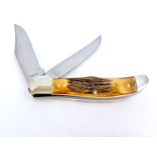 Vintage Kabar Stag Dogs Head 1977 Folding Hunter