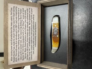 Case XX 2020 Sawcut Antique Bone Pocket Hunter Vault Release - Only 400 Made ! Serial Number 60.