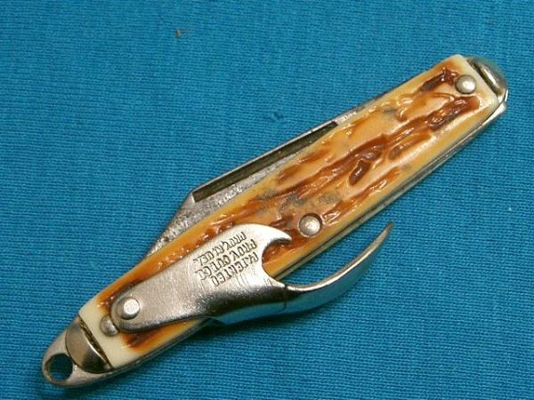 VINTAGE USA PROV CUT CO RI USA CAN OPENER FOLDING POCKET  JACK PEN KNIFE KNIVES OLD