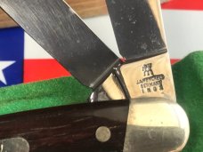 J A Henckels 3 Blade Stockman w/ Wood Handles +blade etching- +Rare Orig Box & Knife Display J A Henckels 3 Blade Stockman w/ Wood Handles +blade etching- +Rare Orig Box & Knife Display