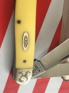 1989 Case xx Stockman Knife w/ Yellow Derlin Handles -Fancy Bolsters -Gold Mint Set -Mdl# 3347 1989 Case xx Stockman Knife w/ Yellow Derlin Handles -Fancy Bolsters -Gold Mint Set -Mdl# 3347