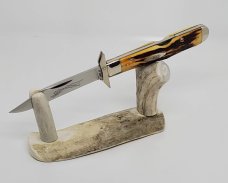 1971 CASE XX USA 5111 1/2 Stag CHEETAH Swing Guard Lockback Knife 9 dots Large tang stamp 1971 CASE XX USA 5111 1/2 Stag CHEETAH Swing Guard Lockback Knife 9 dots Large tang stamp