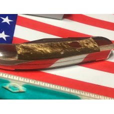 Bulldog Brand 2 Blade Copperhead Knife w/ Gold Dust Handles +Heart Shield & Rabbit Hound Blade Etch Bulldog Brand 2 Blade Copperhead Knife w/ Gold Dust Handles +Heart Shield & Rabbit Hound Blade Etch