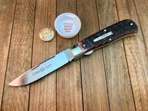 Great Eastern Cutlery Northfield  Bullet Trapper Linerlock 23 Redtail Jigged Bone