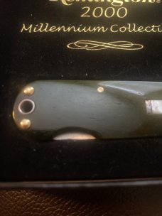 Remington USA 2000 R1630 Millennium Granddaddy Barlow With Mother Of Pearl Bullet Sheild NIB With CO Remington USA 2000 R1630 Millennium Granddaddy Barlow With Mother Of Pearl Bullet Sheild NIB With CO