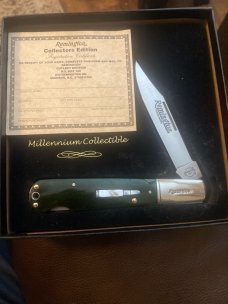 Remington USA 2000 R1630 Millennium Granddaddy Barlow With Mother Of Pearl Bullet Sheild NIB With CO Remington USA 2000 R1630 Millennium Granddaddy Barlow With Mother Of Pearl Bullet Sheild NIB With CO