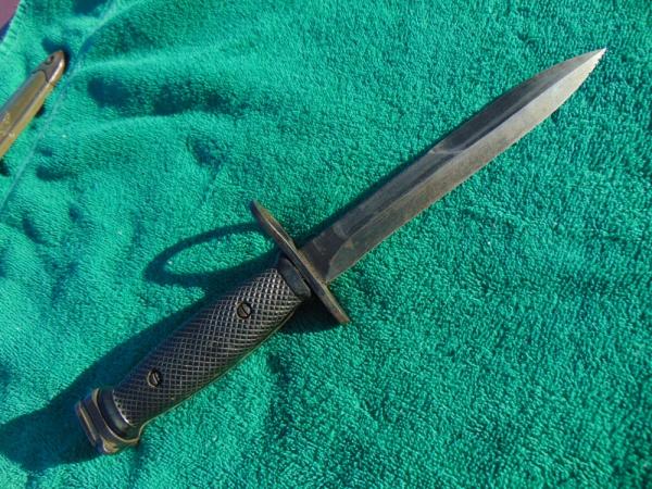Vietnam War Era MILPAR M7Bayonet Knife w M8A1 Scabbard. Military Blade