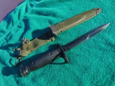 Vietnam War Era MILPAR M7Bayonet Knife w M8A1 Scabbard. Military Blade