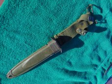 Vietnam War Era MILPAR M7Bayonet Knife w M8A1 Scabbard. Military Blade
