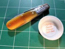 Great Eastern Tidioute #15 Smooth Autumn Gold Bone TC Barlow Knife 152121 GEC Great Eastern Tidioute #15 Smooth Autumn Gold Bone TC Barlow Knife 152121 GEC