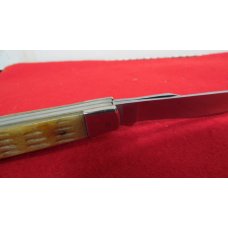 UNBRANDED 3-1/2" BONE HANDLE JACK KNIFE WITH BRASS LINER GOOD ACTION HANDLED UNCLEANED UNUSED UNBRANDED 3-1/2" BONE HANDLE JACK KNIFE WITH BRASS LINER GOOD ACTION HANDLED UNCLEANED UNUSED