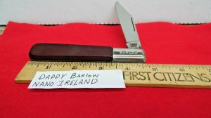 VINTAGE DADDY BARLOW FROM NANO IRELAND APPROX 4-1/2" CLOSED PLASTIC HANDLES FREE 48 SHIP