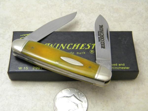 Winchester Trademark USA 1988 Smooth Yellow Bone 2991 Moose Knife in Box Winchester Trademark USA 1988 Smooth Yellow Bone 2991 Moose Knife in Box