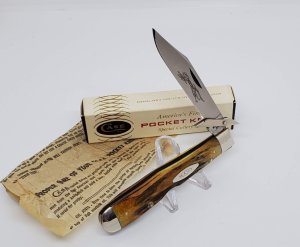1971 CASE XX USA 5111 1/2 Stag CHEETAH Swing Guard Lockback Knife 9 dots SMALL tang stamp