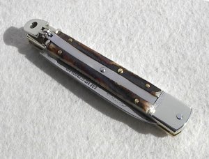 NOS RARE HUBERTUS 12cm  GENUINE STAG SLIMLINE AUTO FALCONER LEVER LOCK SOLINGEN GERMANY