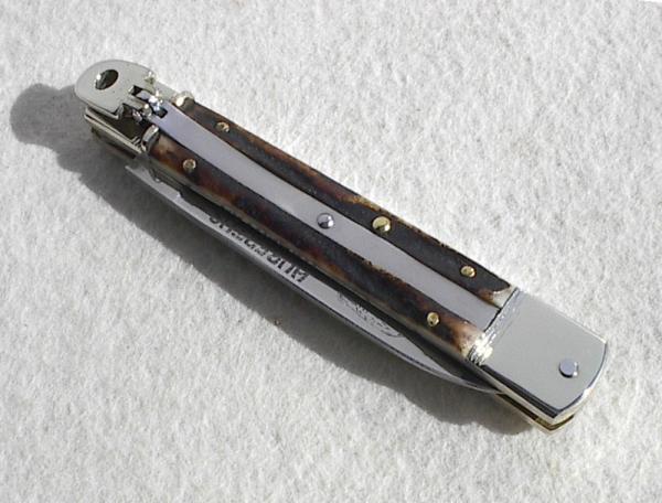 NOS RARE HUBERTUS 12cm  GENUINE STAG SLIMLINE AUTO FALCONER LEVER LOCK SOLINGEN GERMANY