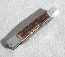 NOS RARE HUBERTUS 12cm  GENUINE STAG SLIMLINE AUTO FALCONER LEVER LOCK SOLINGEN GERMANY