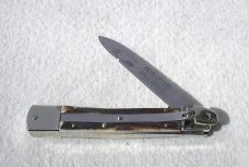 NOS RARE HUBERTUS 12cm  GENUINE STAG SLIMLINE AUTO FALCONER LEVER LOCK SOLINGEN GERMANY