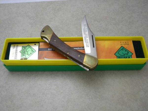 Puma Germany 965 Deer Hunter Jacaranda Wood Lockback Knife NIB Puma Germany 965 Deer Hunter Jacaranda Wood Lockback Knife NIB