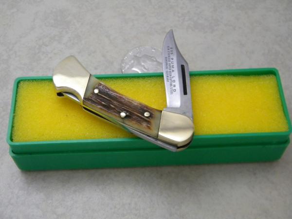 Puma Germany Stainless Stag 895 Lord Folding Lockback Knife c.1979 *Rare Knife* NIB Puma Germany Stainless Stag 895 Lord Folding Lockback Knife c.1979 *Rare Knife* NIB