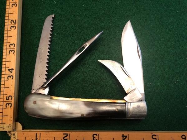Big Horn Handled Gusstahl Shepherd's knife, Germany. Super Clean Big Horn Handled Gusstahl Shepherd's knife, Germany. Super Clean