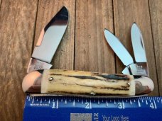 Hen and Rooster Country Squire Whittler with Stag Handles Bertram Cutlery Solingen Germany Hen and Rooster Country Squire Whittler with Stag Handles Bertram Cutlery Solingen Germany
